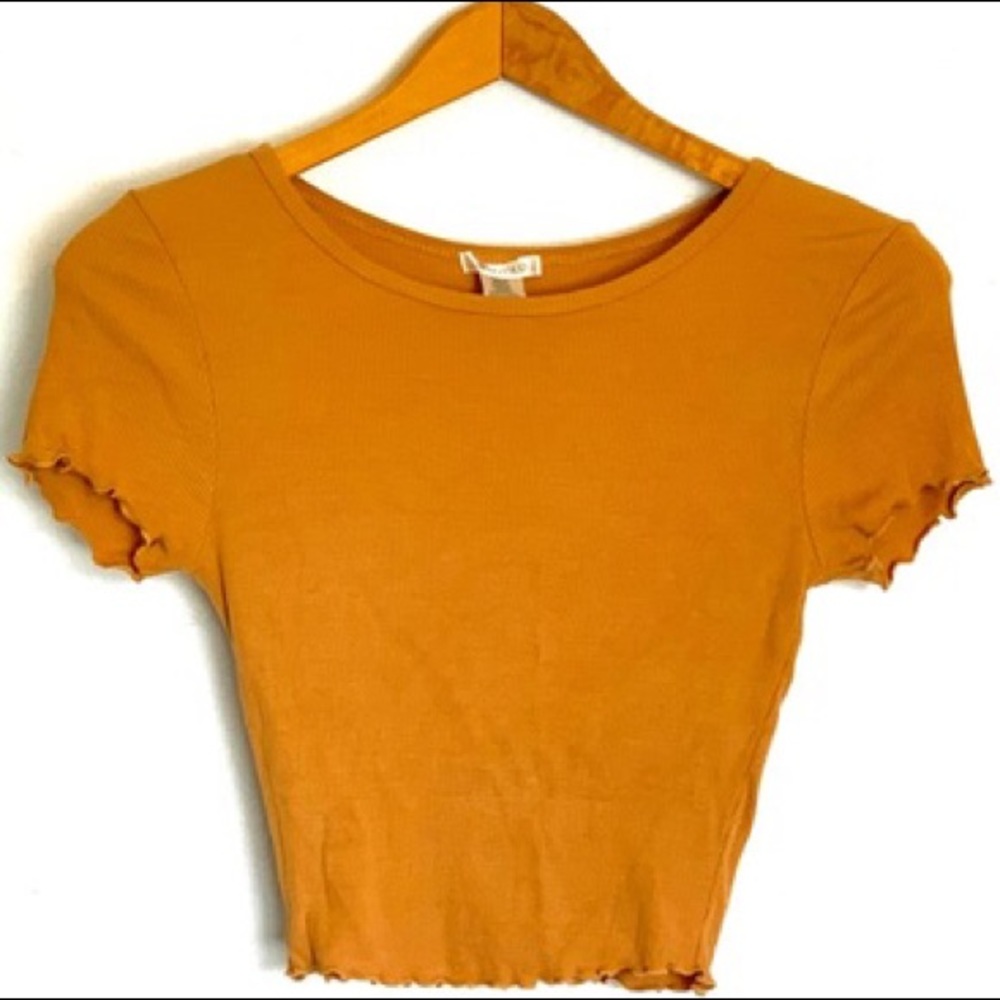 Mustard/yellow crop top